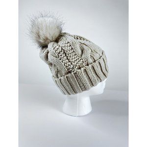 Women's H&M Beanie Hat, One Size, Chunky Cable Knit, Stretchy,‎ Winter